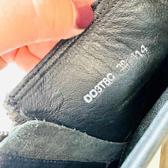 GEOX Repspira Alanis Dark Brown Black Leather Studded Riding Boots Shoes 39 - Picture 10 of 14